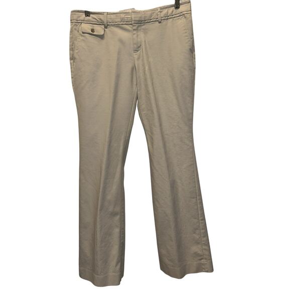 Banana Republic Ryan Fit Pants Womens 10 Tan Career Boot Cut Pockets career wear - Picture 1 of 13